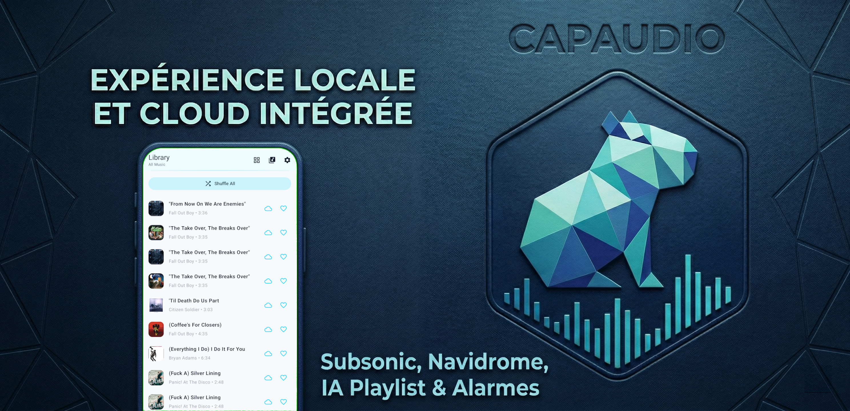 Bannière CapAudio (Google Play)